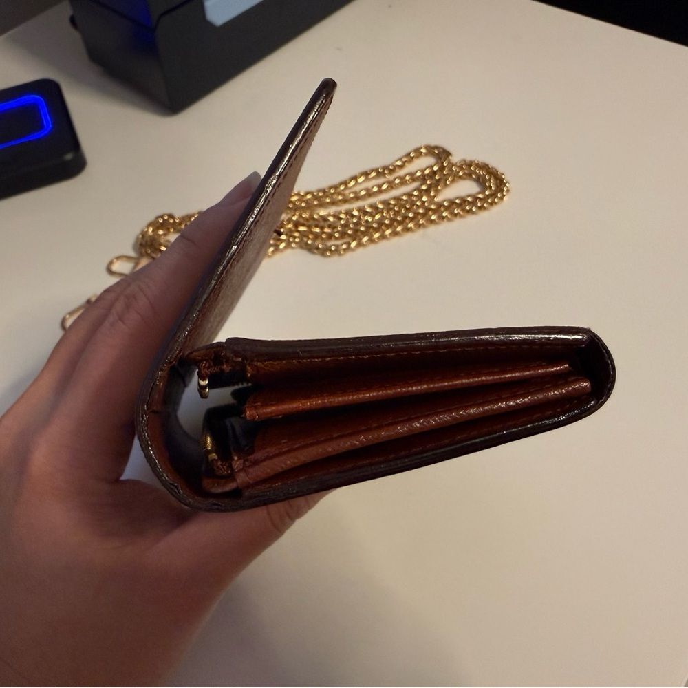 Louis Vuitton Tresor wallet in Monogram free Gold Chain - Picture 9 of 14